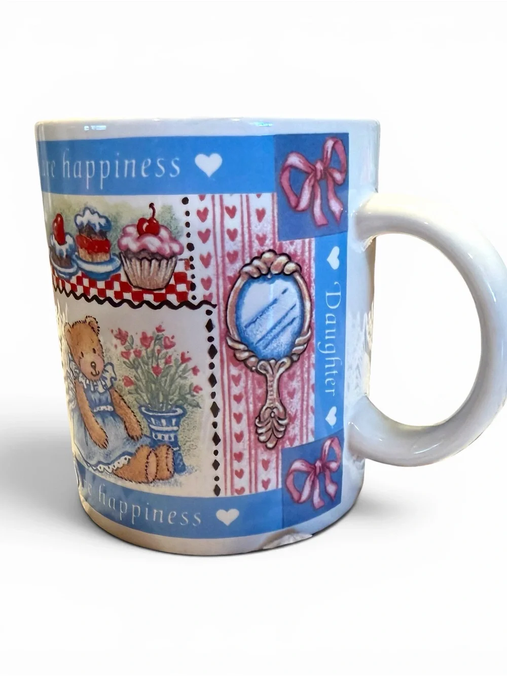 Vintage Avon Daughters Are Happiness Hidden Kitty Surprise Mug Cottagecore